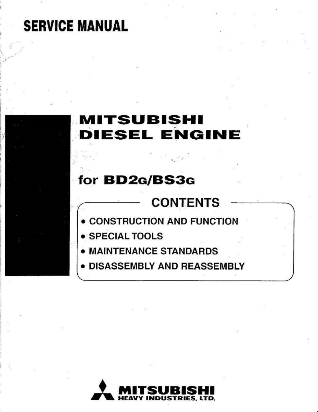 Picture of: BDG BSG Tractor Service Repair Workshop Manual Mitsubishi – Etsy