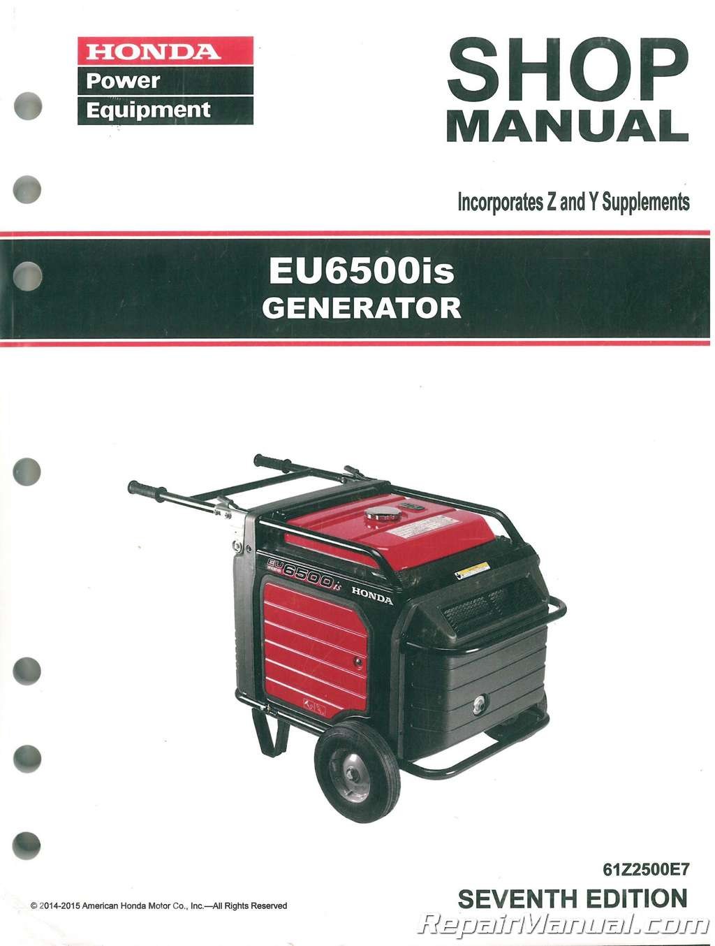 Picture of: Honda EU EUis Generator Service Repair Shop Manual