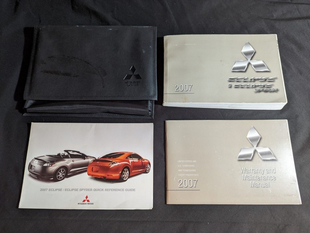 Picture of: Mitsubishi Eclipse & Eclipse Spyder Owners Manual Set with Case OEM   eBay