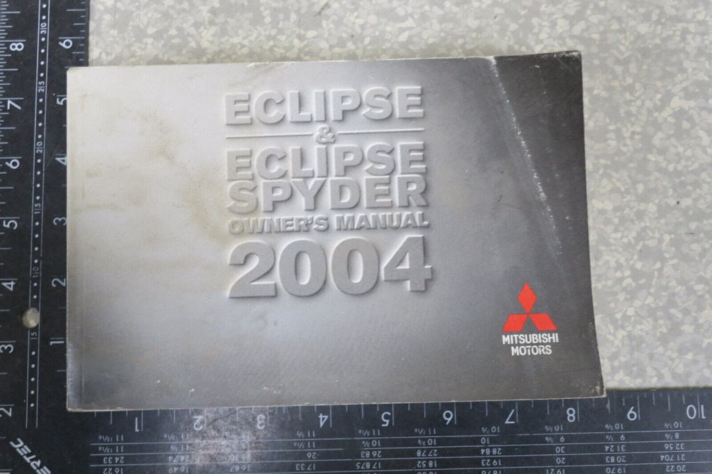 Picture of: MITSUBISHI ECLIPSE SPYDER OWNER’S MANUAL BOOK – FREE SHIPPING OM
