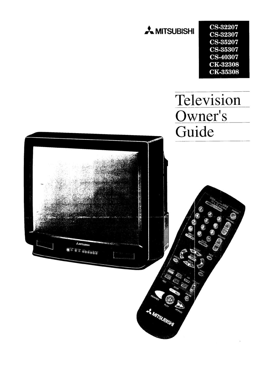 Picture of: Mitsubishi Electronics CRT Television CS- User Guide