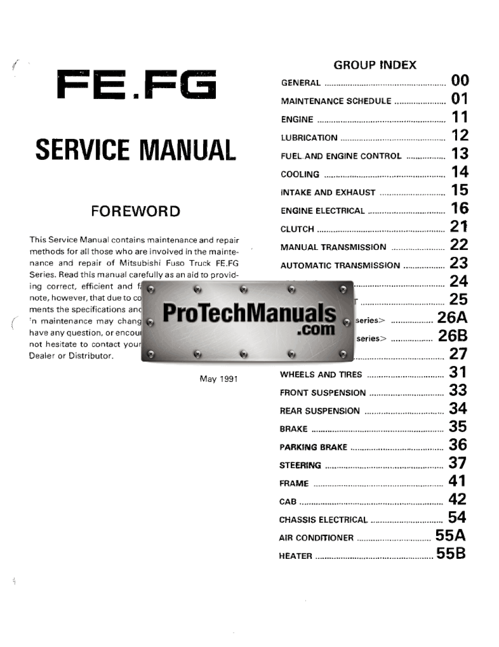 Picture of: – Mitsubishi FUSO FE FG Truck Service Manual – North Am