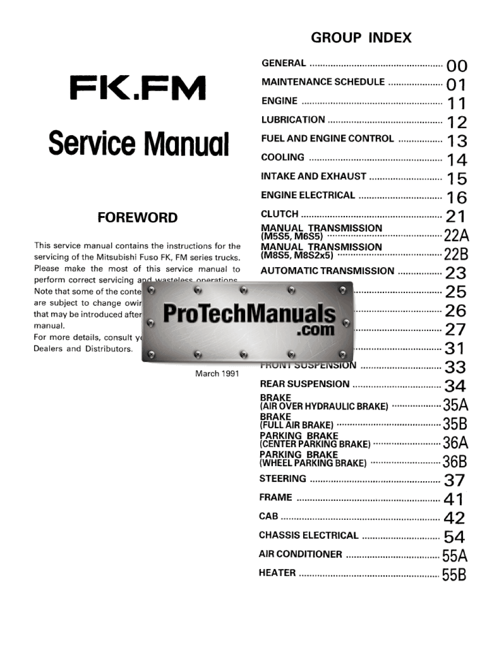 Picture of: – Mitsubishi FUSO FK FM Truck Service Manual – North Am