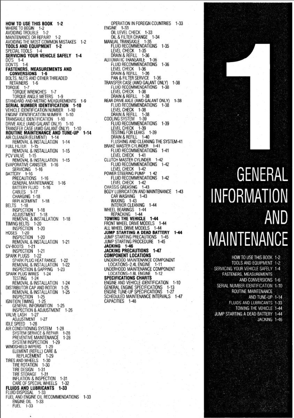 Picture of: Mitsubishi Galant  –  Repair Manual – Download In PDF For Free