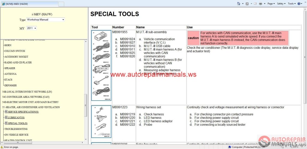 Picture of: Mitsubishi I-MIEV  Service Manual  Auto Repair Manual Forum