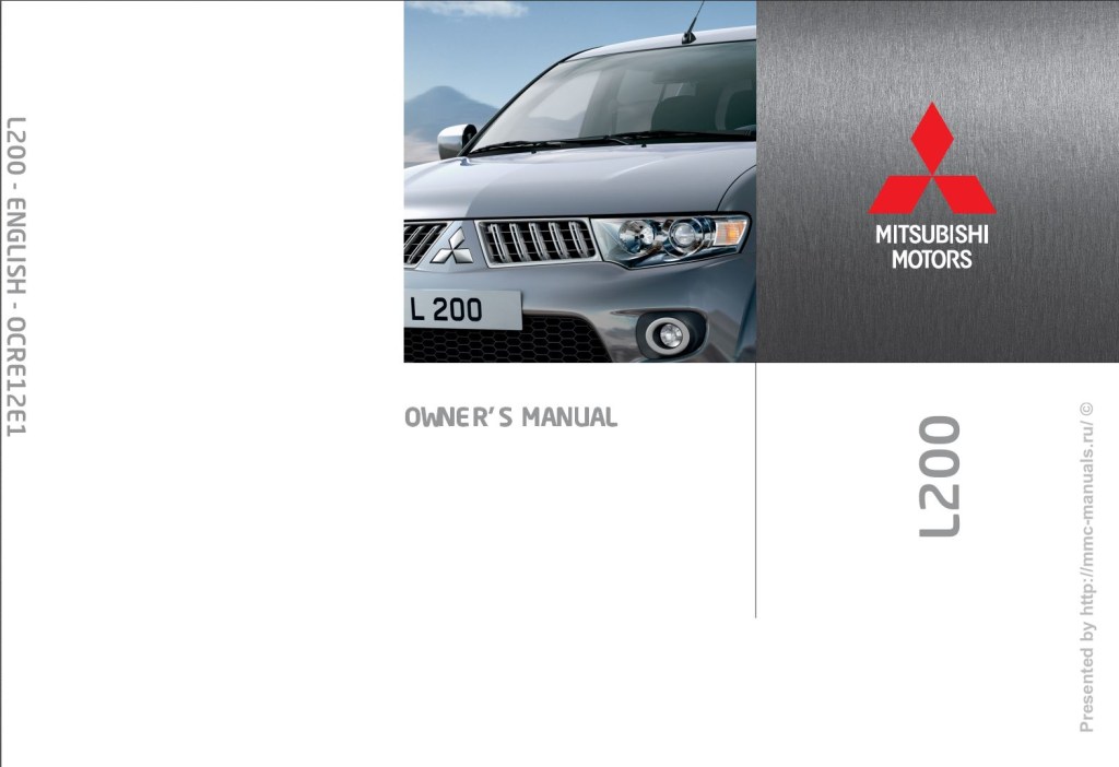 Picture of: Mitsubishi L Mitsubishi Triton  Owner’s Manual – Download