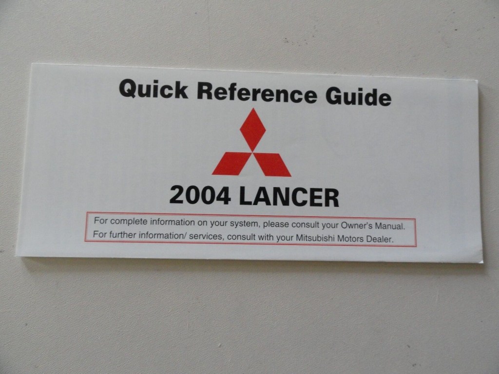 Picture of: Mitsubishi Lancer Quick Reference Guide Owners Manual