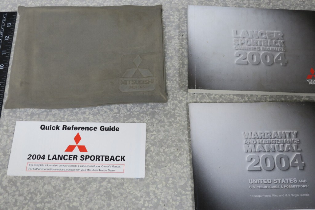 Picture of: MITSUBISHI LANCER SPORTBACK OWNER’S MANUAL BOOK SET FREE SHIPPING  OM