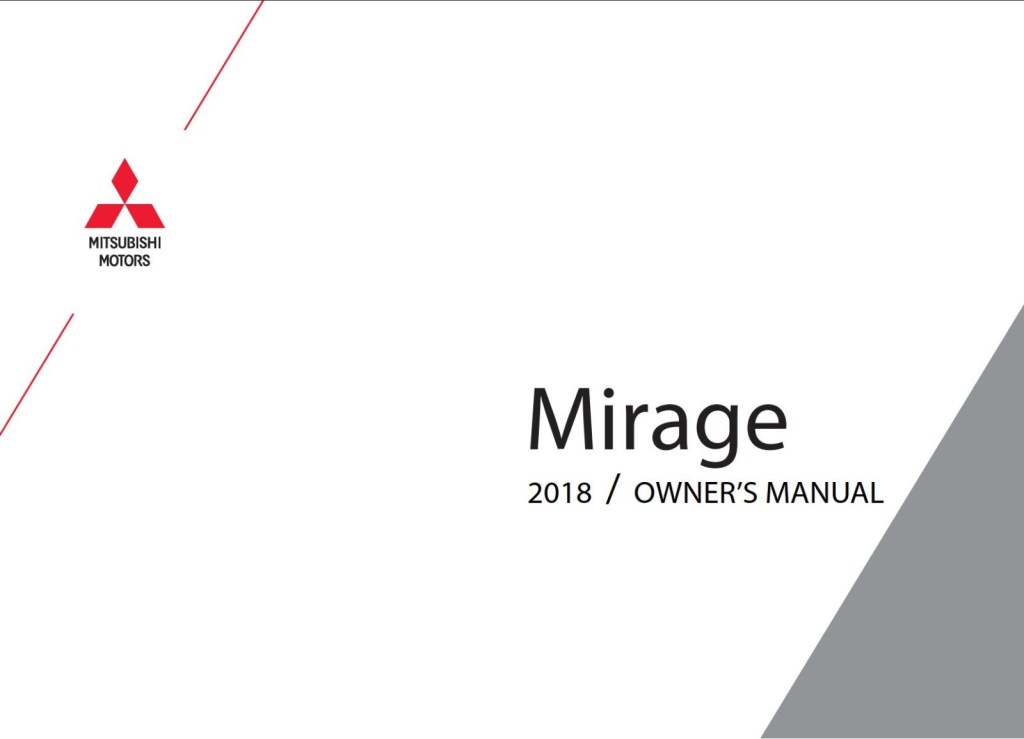 Picture of: Mitsubishi Mirage  Owner’s Manual – Download In PDF For Free