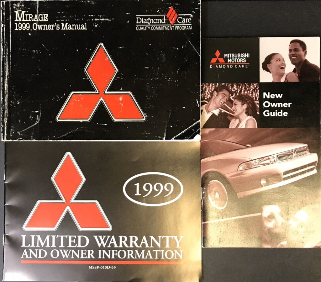 Picture of: Mitsubishi Mirage Owners Manual Set. Original Mitsubishi Handbook