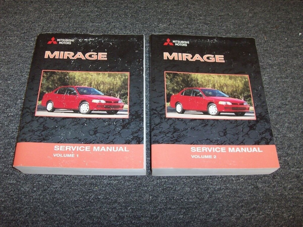 Picture of: Mitsubishi Mirage Shop Service Repair Manual Book Set DE ES LS .L