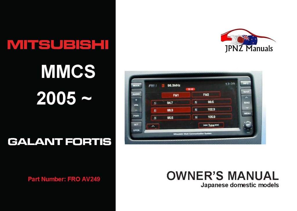 Picture of: Mitsubishi-MMCS ~ Galant Fortis Owners user Manual in English