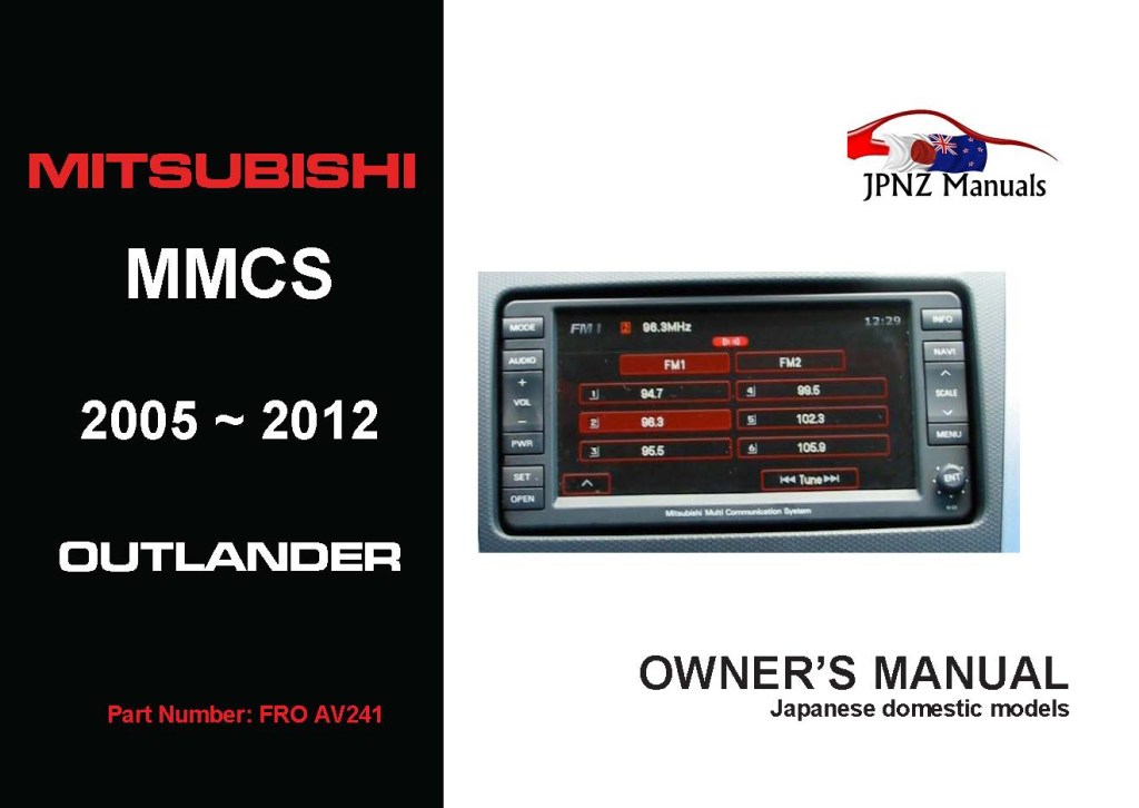 Picture of: Mitsubishi – MMCS ~ Outlander Owners user Manual In English