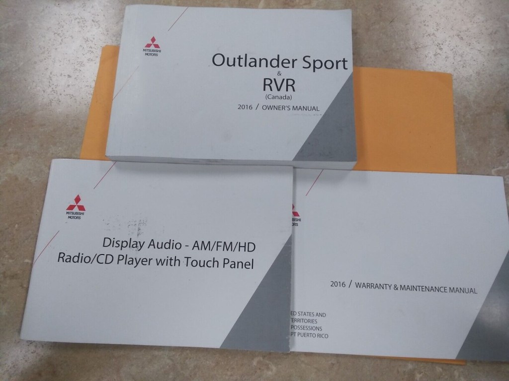Picture of: MITSUBISHI OUTLANDER SPORT/ RVR OWNERS MANUAL & DISPLAY & MAINT
