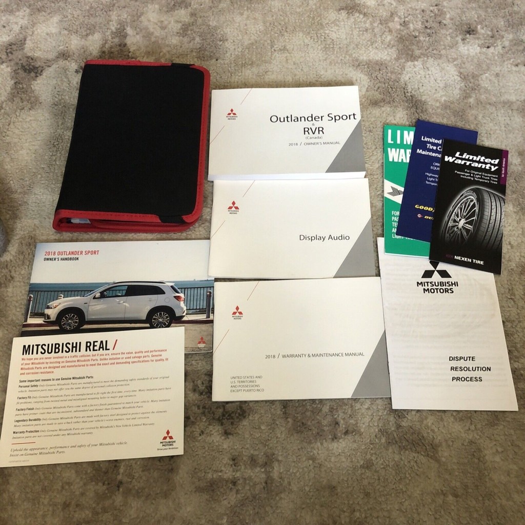 Picture of: Mitsubishi Outlander Sport / RVR Owners Manual With Case And  Navigation  eBay