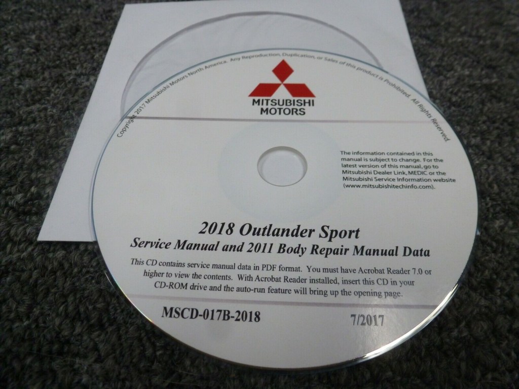 Picture of: Mitsubishi Outlander Sport Shop Service Repair Manual CD