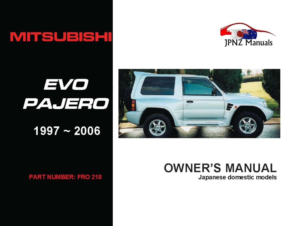 Picture of: Mitsubishi – Pajero Evo Owner’s User Manual In English   –