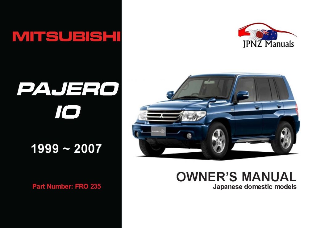 Picture of: Mitsubishi – Pajero IO Owners User Manual In English   –