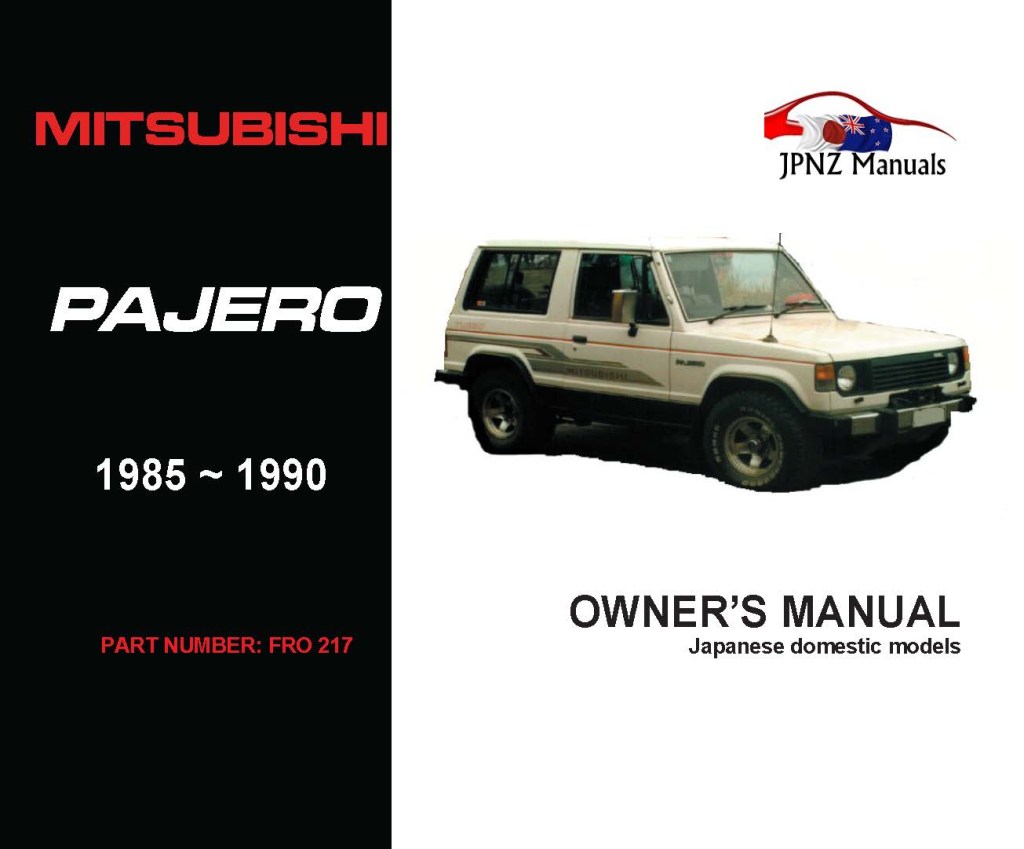 Picture of: Mitsubishi – Pajero Owner’s User Manual In English   –