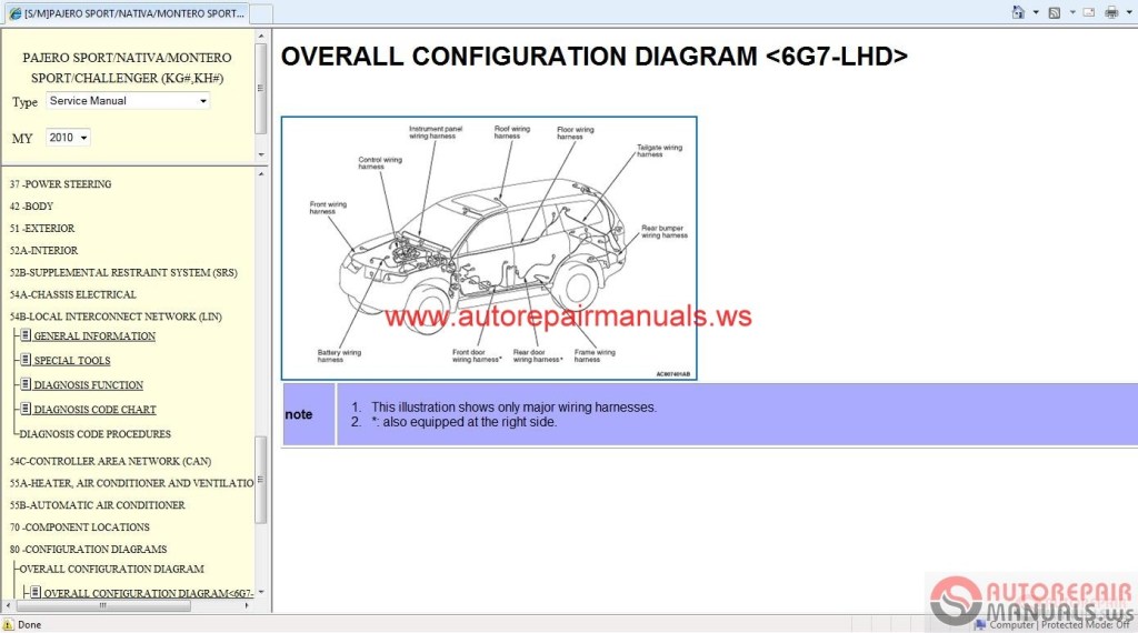 Picture of: Mitsubishi Pajero Sport  Service Manual  Auto Repair Manual
