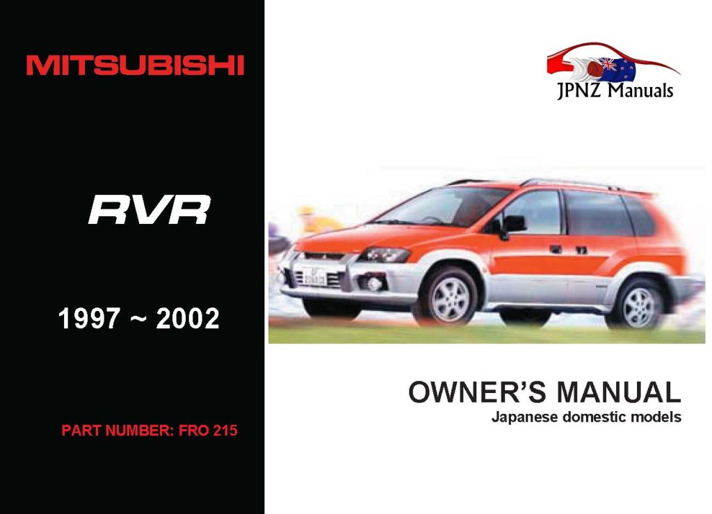 Picture of: Mitsubishi – RVR Car Owners User Manual In English   –