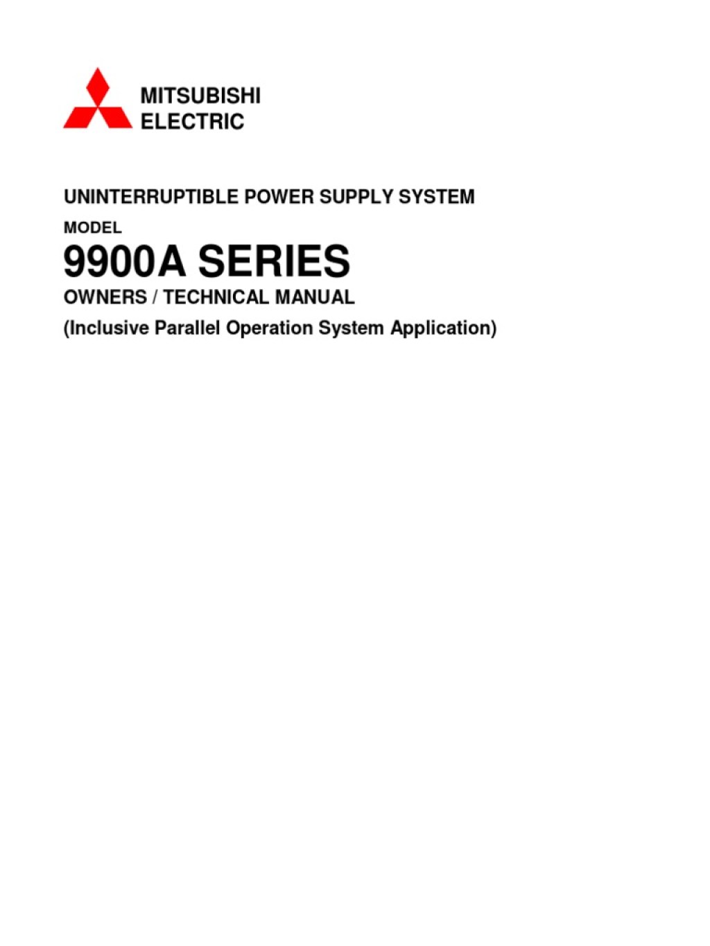 Picture of: Mitsubishi UPS A  PDF  Power Inverter  Battery Charger