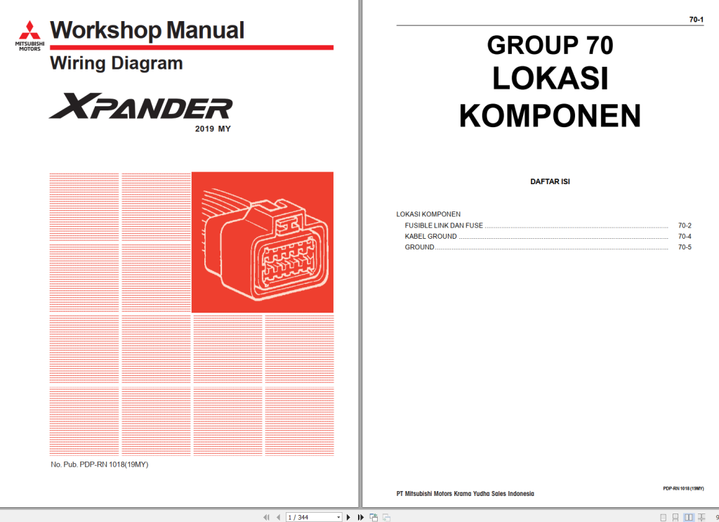 Picture of: Mitsubishi Xpander  MY Electrical Wiring Diagram PDP-RN