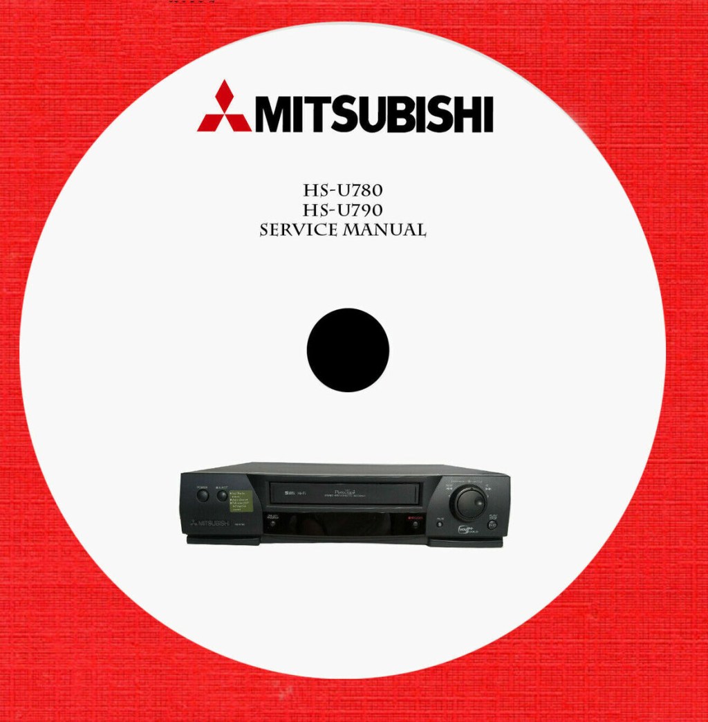 Picture of: Service manual for Mitsubishi vcr , tape deck by model in pdf format on  CD