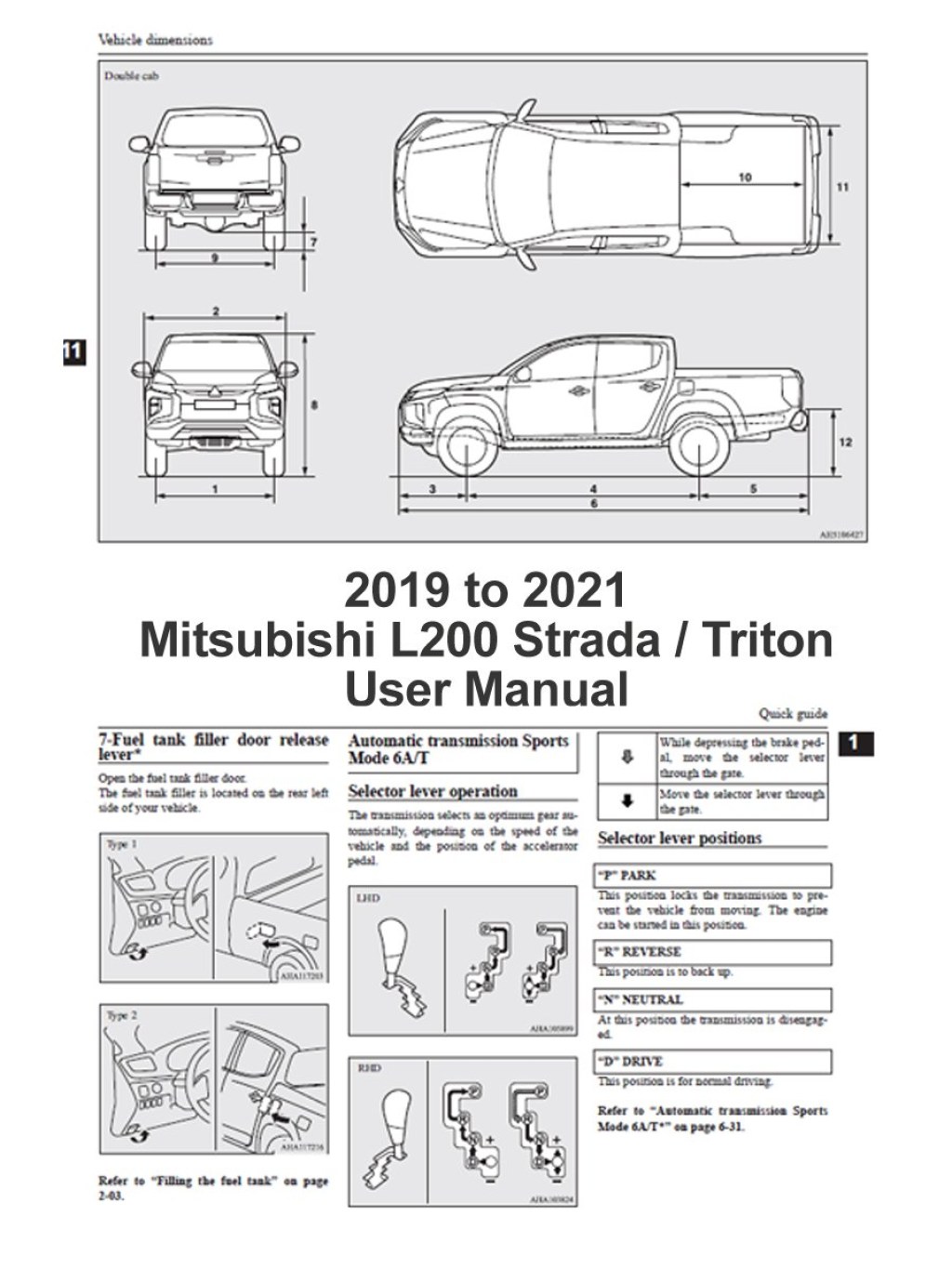 Picture of: to  Mitsubishi Strada / Triton / L Owners Manual – Payhip