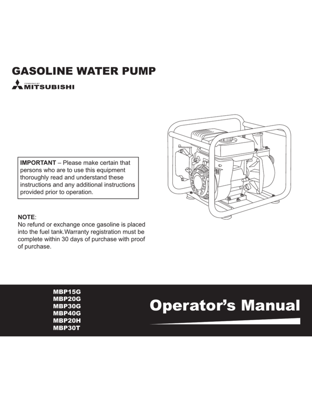 Picture of: Water pump manual  Manualzz